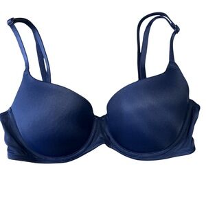 Pink VS Navy Blue Women's Bra, 34C. EUC.